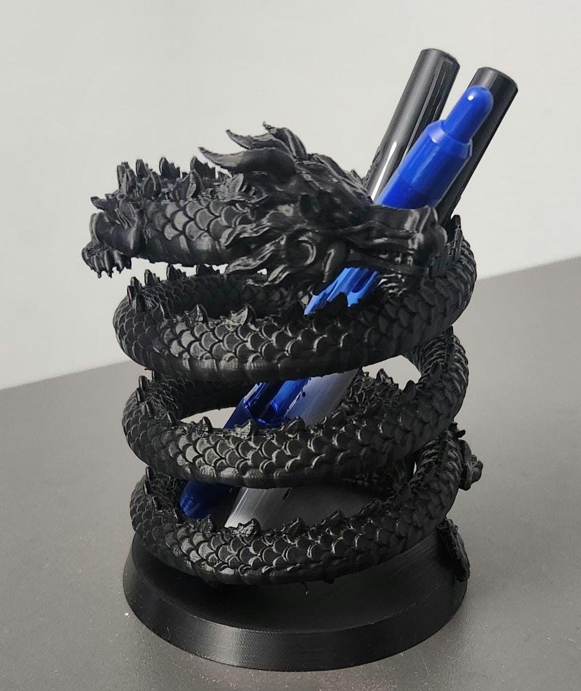 Majestic Dragon Pencil Holder – Fantasy Desk Organizer