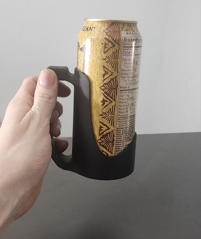 Ergonomic Soda Can Handle – Comfort Grip for Chilled Beverages